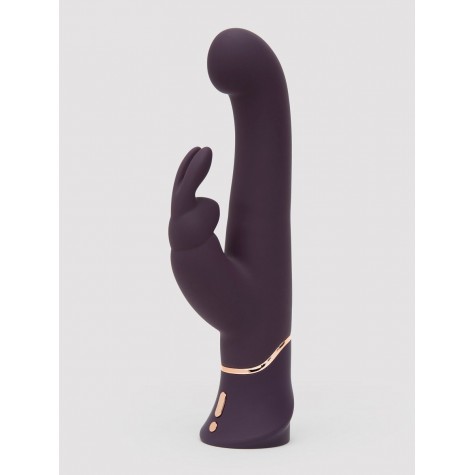 Фиолетовый вибратор-кролик Greedy Girl G-Spot Stroker Rabbit Vibrator - 24,1 см.